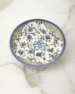 Image 2 of 2: Neiman Marcus Blue and Green Pavoes Appetizer Plates, Set of 4