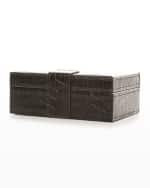 Image 4 of 4: Brouk and Co Black Croc Gamer Flask Set