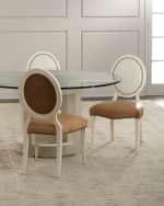 Image 3 of 6: Massoud Elsa Leather Dining Side Chair