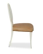 Image 4 of 6: Massoud Elsa Leather Dining Side Chair