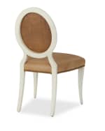 Image 5 of 6: Massoud Elsa Leather Dining Side Chair