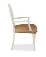 Image 4 of 5: Massoud Elsa Leather Dining Arm Chair
