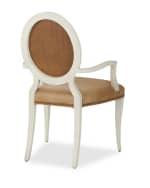Image 5 of 5: Massoud Elsa Leather Dining Arm Chair