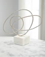Image 1 of 2: John-Richard Collection "Silver Ribbon Dance I" 12" Sculpture