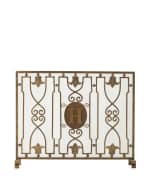 Image 2 of 2: Mono Fire Screen with Leaf Accent, Personalized
