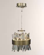 Image 1 of 2: Allegri Crystal by Kalco Lighting Glacier 10" LED Mini Pendant