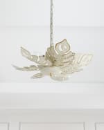 Image 1 of 2: Old World Design Collins Tropical Leaf Semi-Flush Pendant Light