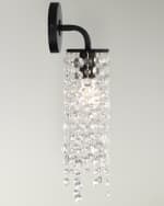 Image 2 of 3: Crystorama Gabrielle 1-Light Matte Black Wall Mount