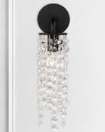 Image 3 of 3: Crystorama Gabrielle 1-Light Matte Black Wall Mount