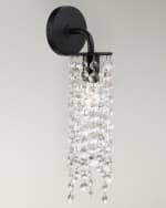 Image 1 of 3: Crystorama Gabrielle 1-Light Matte Black Wall Mount