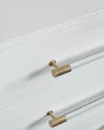 Image 3 of 4: Worlds Away Granada Faux Shagreen Side Table