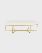 Image 2 of 3: Worlds Away Paris Oval Bench
