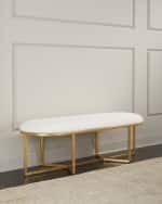 Image 1 of 3: Worlds Away Paris Oval Bench