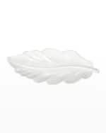 Image 1 of 2: Vietri Foliage White Ash Leaf Long Platter