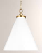 Image 2 of 2: Visual Comfort Studio Wellfleet Large Cone Pendant By Chapman & Myers