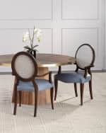 Image 1 of 4: Massoud Pearlington Leather Arm Chair, Set of 2