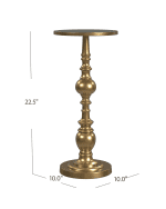 Image 5 of 6: Butler Specialty Co Antique Gold Drink Table