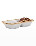 Image 4 of 4: Juliska Bamboo 10" Double Section Server - Natural