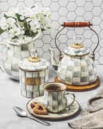 Image 2 of 6: MacKenzie-Childs Sterling Check Tea Kettle, 2qt.