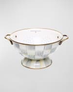 Image 1 of 2: MacKenzie-Childs Sterling Check Large Colander