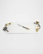 Image 1 of 5: Michael Aram Vintage Bloom Extra Large 21" Cheese Board with Knife
