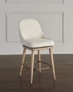 Image 1 of 3: Interlude Home Harper Swivel Counter Stool, 26"
