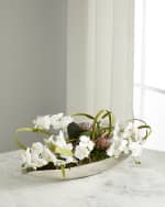 Image 1 of 2: John-Richard Collection Silver Slippers Faux-Floral Arrangement