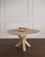 Image 1 of 5: Worlds Away Keelan Tripod Base Dining Table, 60"