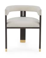 Image 2 of 5: Worlds Away Lela Barrell Back Dining Chair