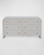 Image 2 of 3: Worlds Away Delaney 6-Drawer Chest