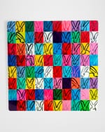 Image 1 of 2: Hunt Slonem Rabbit Lacquer Square Placement