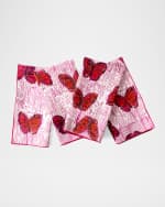Image 1 of 3: Hunt Slonem Pretty in Pink Cotton Dinner Napkin
