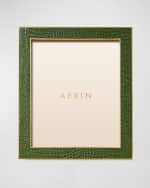 Image 3 of 5: AERIN Classic Croc Leather Photo Frame, 8" x 10"