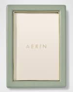Image 2 of 3: AERIN Piero Leather Photo Frame, 4" x 6"
