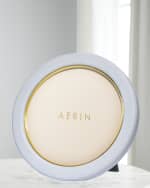 Image 1 of 4: AERIN Piero Leather Round Photo Frame