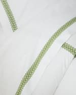 Image 1 of 4: Matouk Schumacher Astor Braid King Flat Sheet
