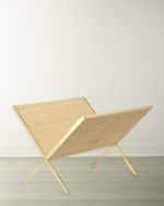 Image 2 of 2: AERIN Colette Cane Magazine Rack
