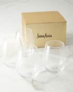 Image 1 of 2: Neiman Marcus Cut Stemless Wine Glasses, Set of 4