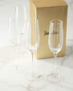 Image 1 of 2: Neiman Marcus Cut Champagne Flutes, Set of 4