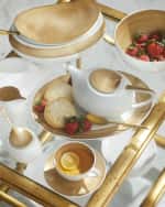 Image 7 of 8: Neiman Marcus 12-Piece Gold Brushstroke Dinnerware Set