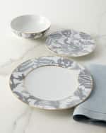 Image 1 of 2: Neiman Marcus 12-Piece Seaport Grey Dinnerware Set