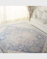 Image 7 of 7: Lauren Ralph Lauren Percy Blue Hand-Woven Rug, 6' x 9'