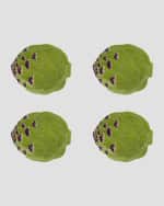 Image 1 of 3: Bordallo Pinheiro Artichoke Plates, Set of 4