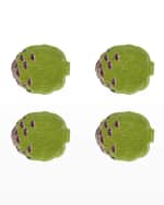 Image 1 of 2: Bordallo Pinheiro Artichoke Fruit Plate, Set of 4