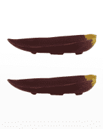 Image 1 of 2: Bordallo Pinheiro 12" Bananas From Madeira Serving Trays, Set of 2
