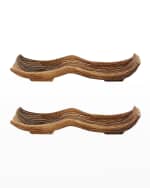 Image 1 of 2: Bordallo Pinheiro 13" Bananas From Madeira Serving Trays, Set of 2