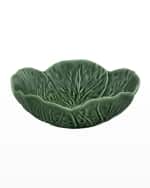 Image 2 of 2: Bordallo Pinheiro Cabbage 13 oz. Bowls, Green - Set of 4