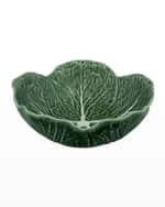 Image 2 of 2: Bordallo Pinheiro Cabbage 17 oz. Cereal Bowls, Green - Set of 4