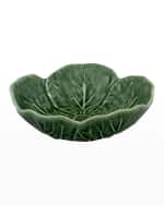 Image 2 of 2: Bordallo Pinheiro Cabbage 6 oz. Bowls, Green - Set of 4