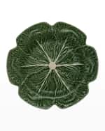 Image 2 of 2: Bordallo Pinheiro Cabbage Charger Plates, Green - Set of 2